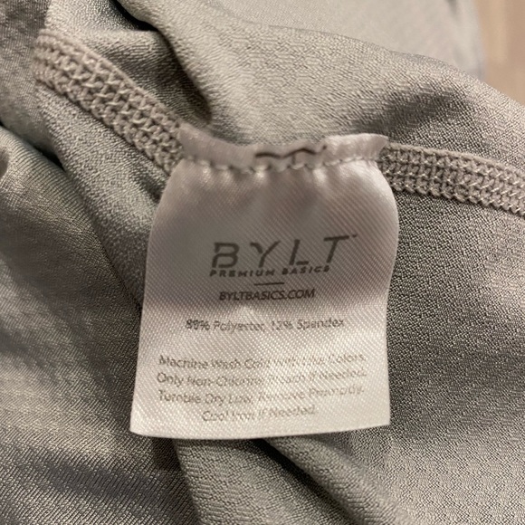 BYLT Shirt Mens XXL 2XL Gray Performance Premium Basics Athletic Tee - Picture 6 of 7